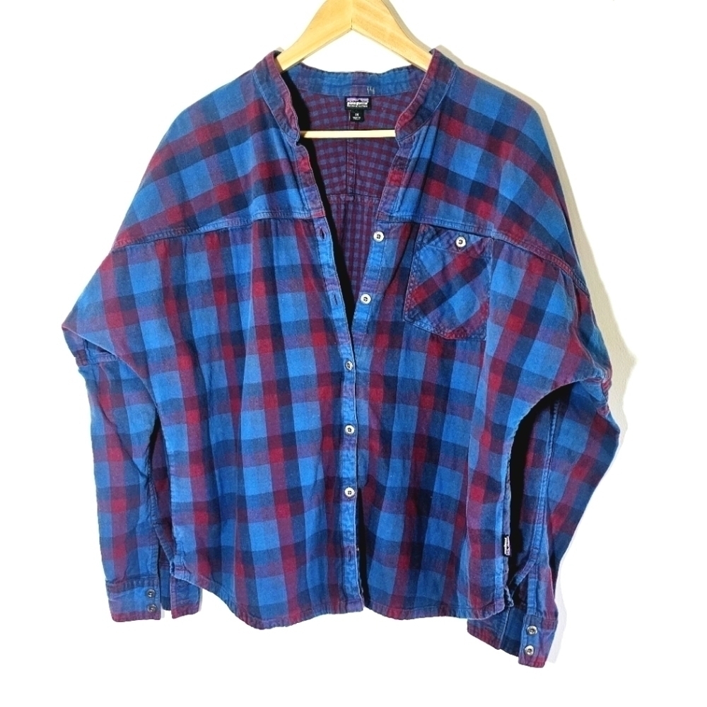 Vintage Patagonia Organic Cotton Flannel Plaid Button Down Women's Shirt…